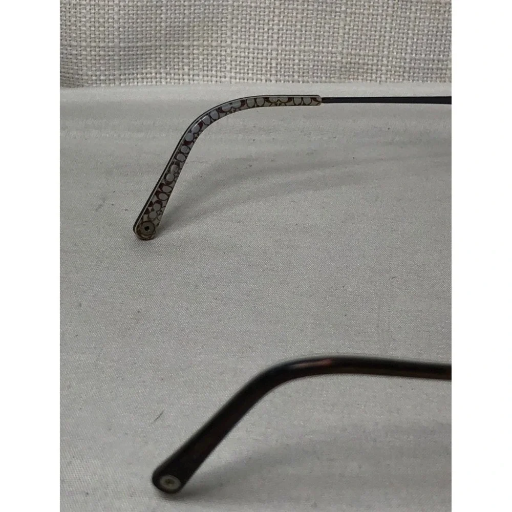 Coach Juliet 127 Slate Semi Rimless Eyeglasses Frames Rhinestone Floral Women